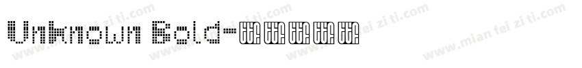 Unknown Bold字体转换